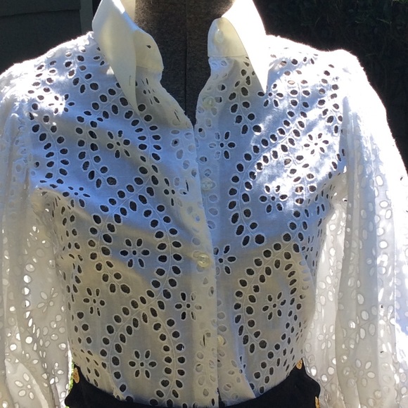 Anne Fontaine Tops - Anne Fontaine Paris new with tags white eyelet sz 38